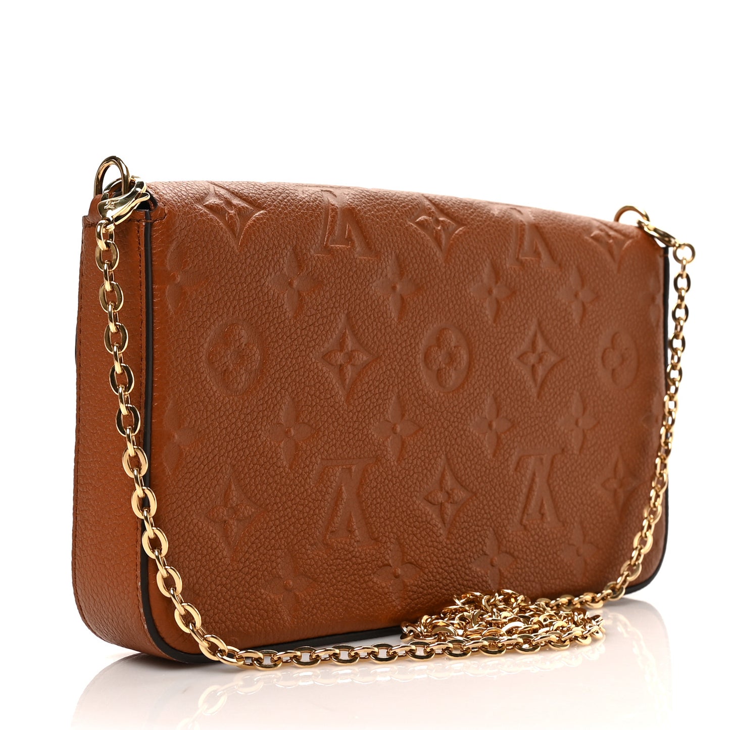 Empreinte Pochette Felicie Chain Wallet Cognac