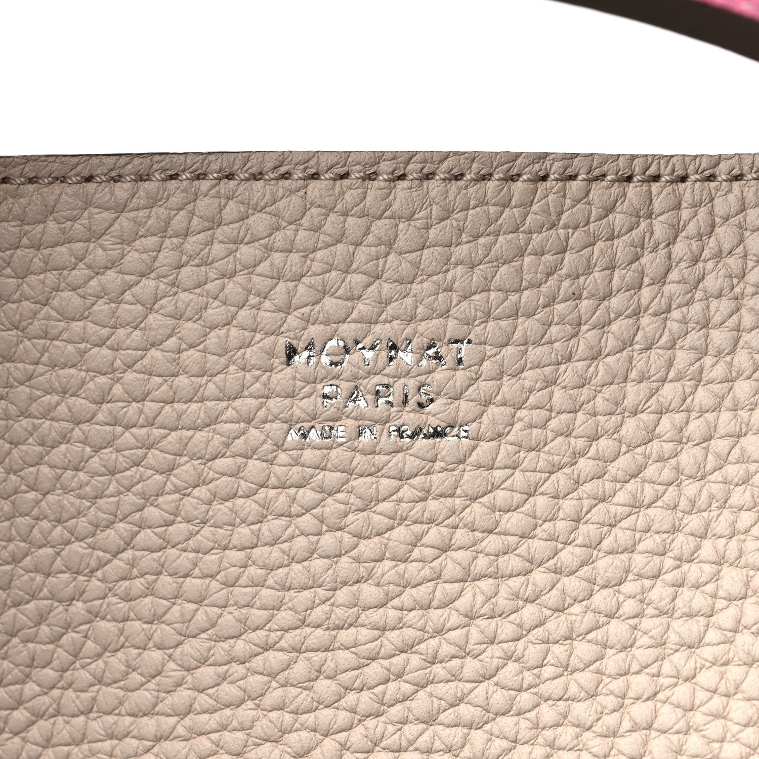 Moynat Taurillon Blush Calfskin Quattro Reversible Tote TPM Tourterelle Hot Pink 7 of 15