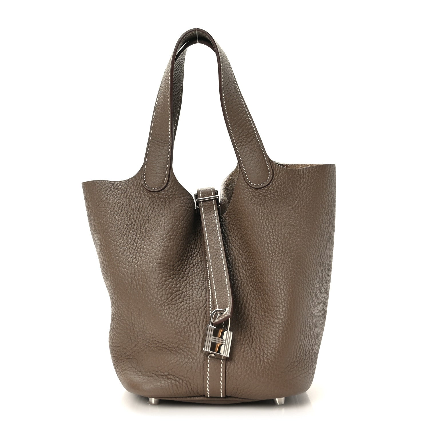 Hermes Taurillon Clemence Picotin Lock 18 PM Etoupe 1 of 12