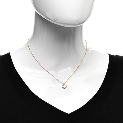 Van Cleef & Arpels 18K Yellow Gold Mother of Pearl Sweet Alhambra Pendant Necklace 2 of 6