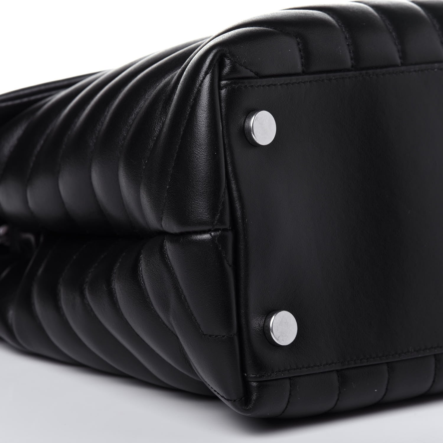 Saint Laurent Calfskin Y Quilted Monogram Large Loulou Chain Satchel Black 9 of 12