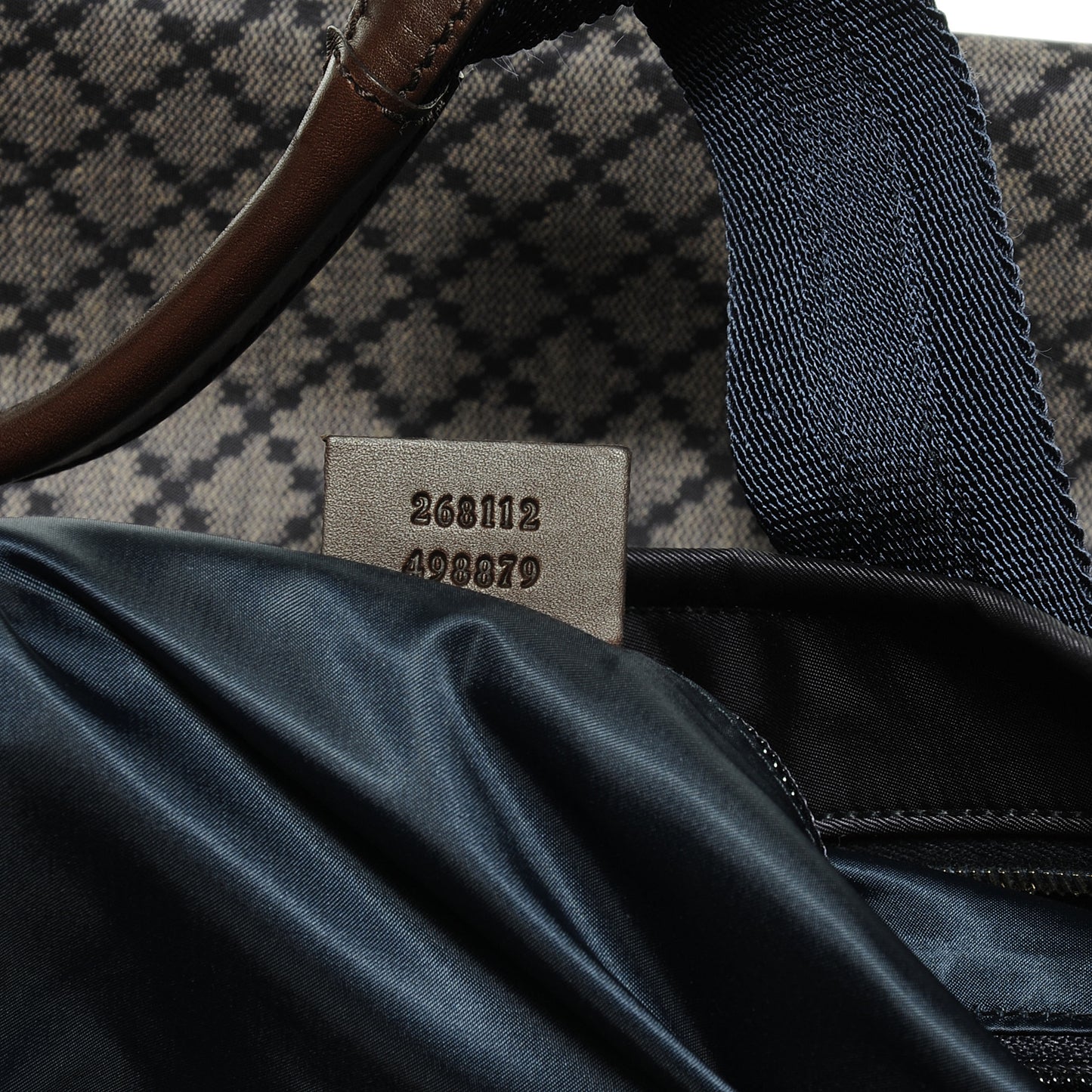 Nylon Diamante Tote Blue