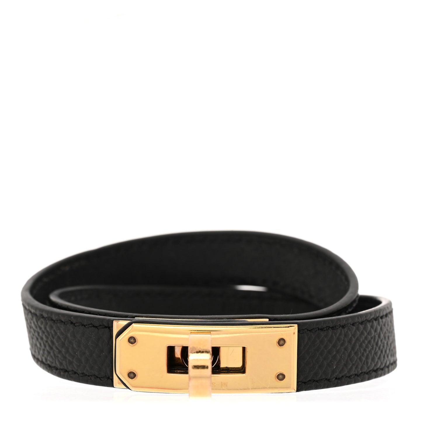 Epsom Kelly Double Tour Bracelet M Black