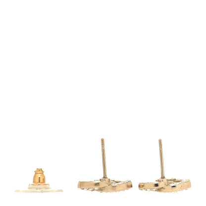 Chanel Crystal CC Earrings Gold 3 of 4