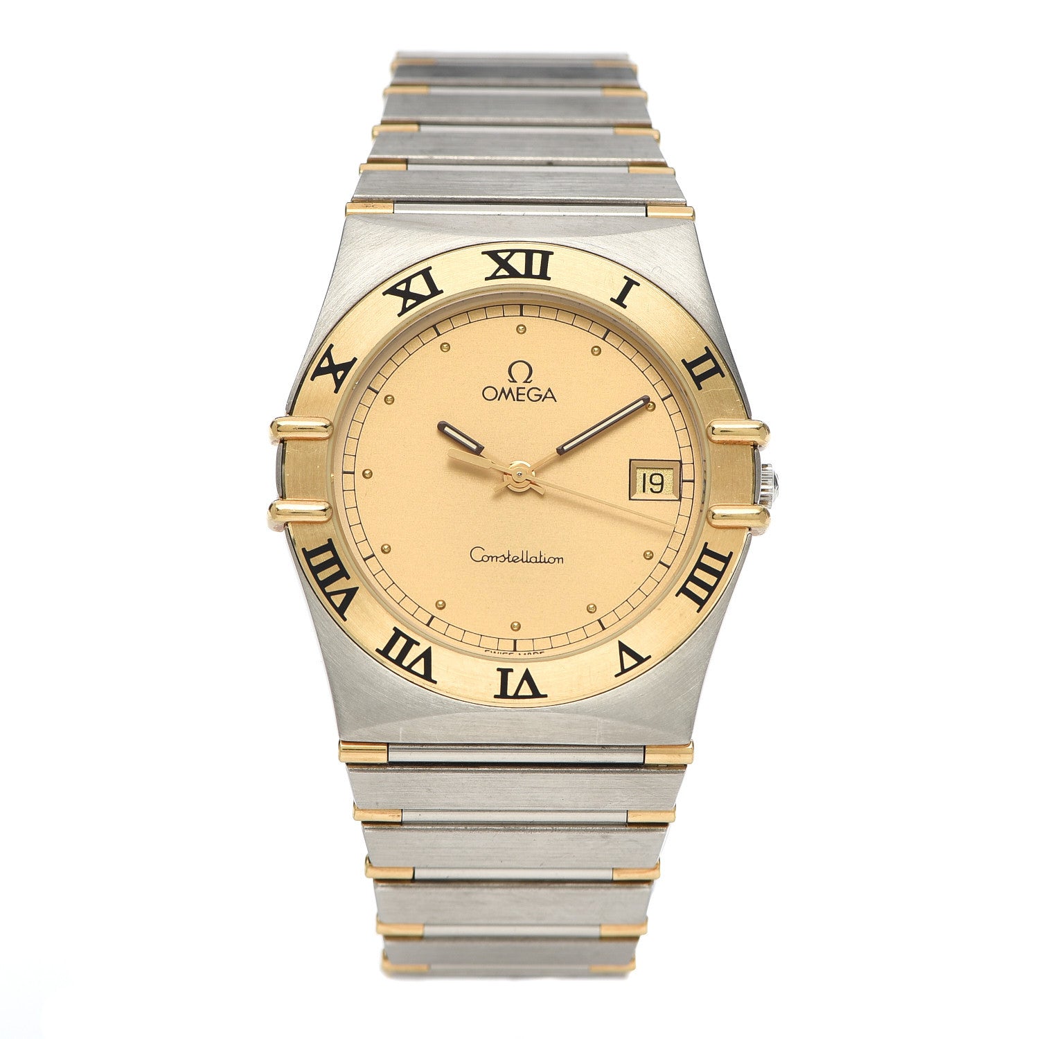 Omega Stainless Steel 18K Yellow Gold 33mm Constellation Quartz Watch Champagne 396.1075 1 of 5