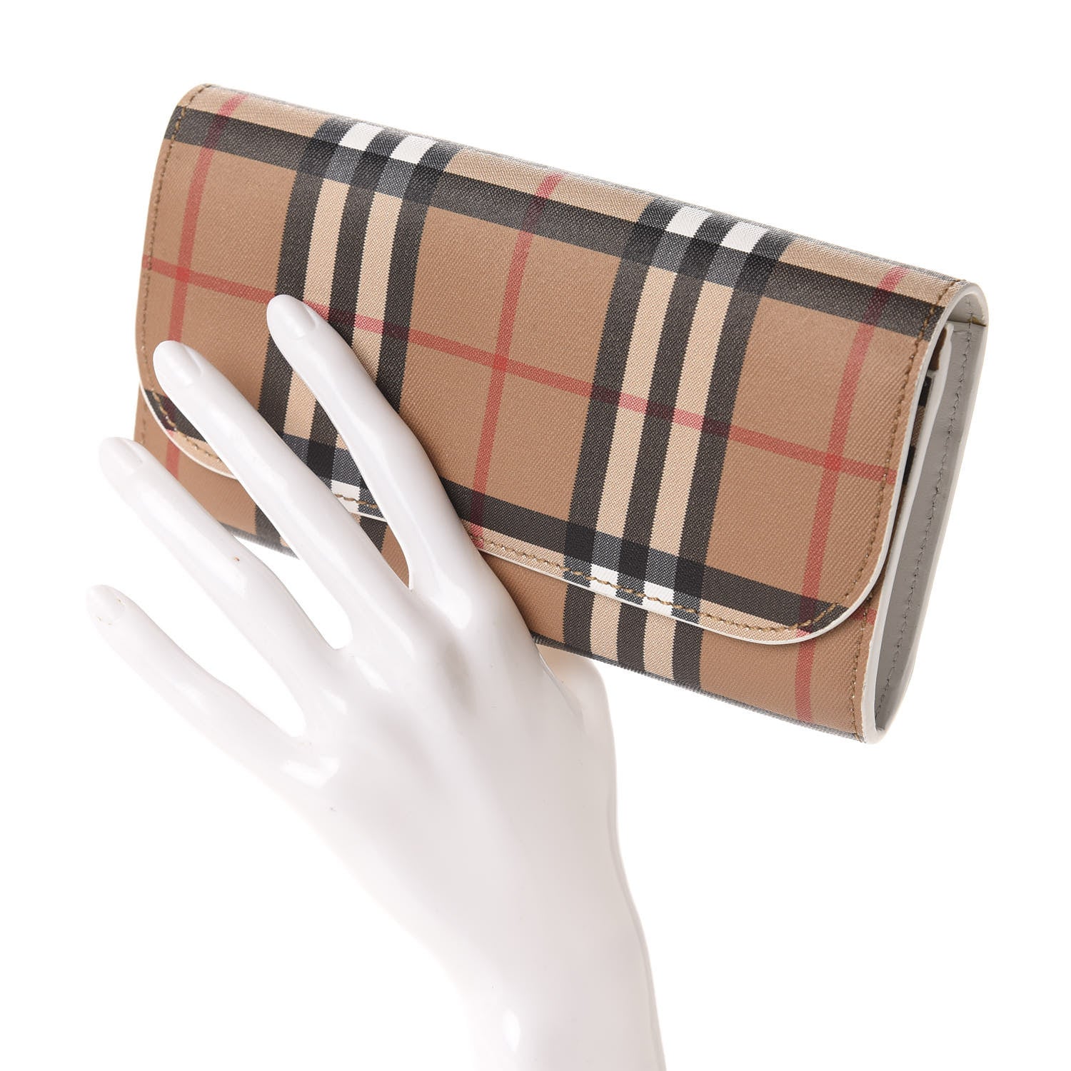 Burberry Vintage Check Continental Wallet White 2 of 8