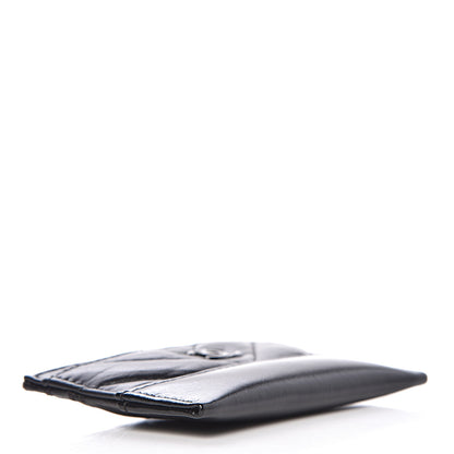 Chanel Aged Calfskin Chevron Quilted Gabrielle Card Holder Black 4 of 9