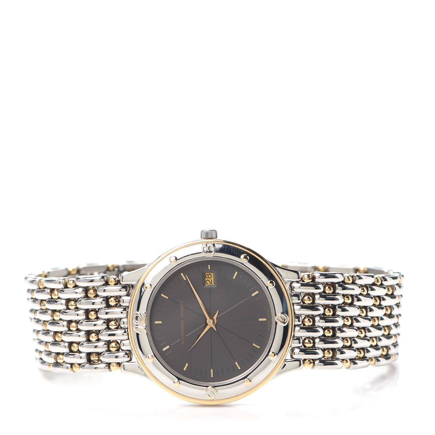 Audemars Piguet Stainless Steel 18K Yellow Gold 33mm Meridian Quartz Watch Grey 2 of 5