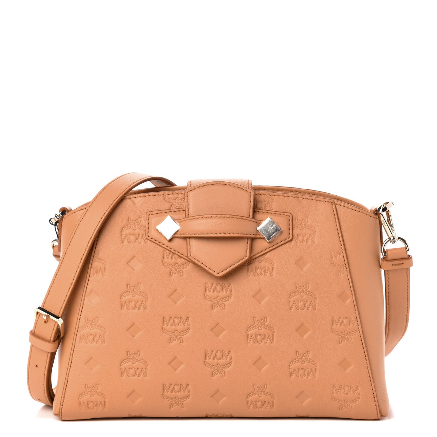 Calfskin Ottomar Monogram Essential Crossbody Bag Sandstone
