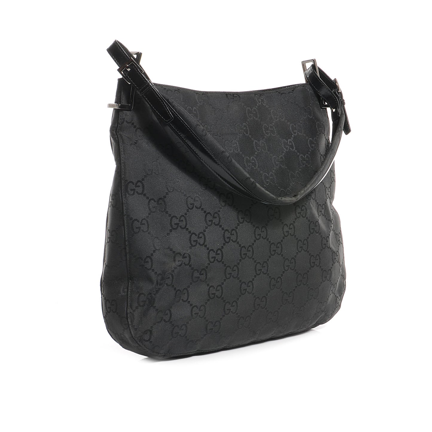 Nylon Monogram Shoulder Bag Black