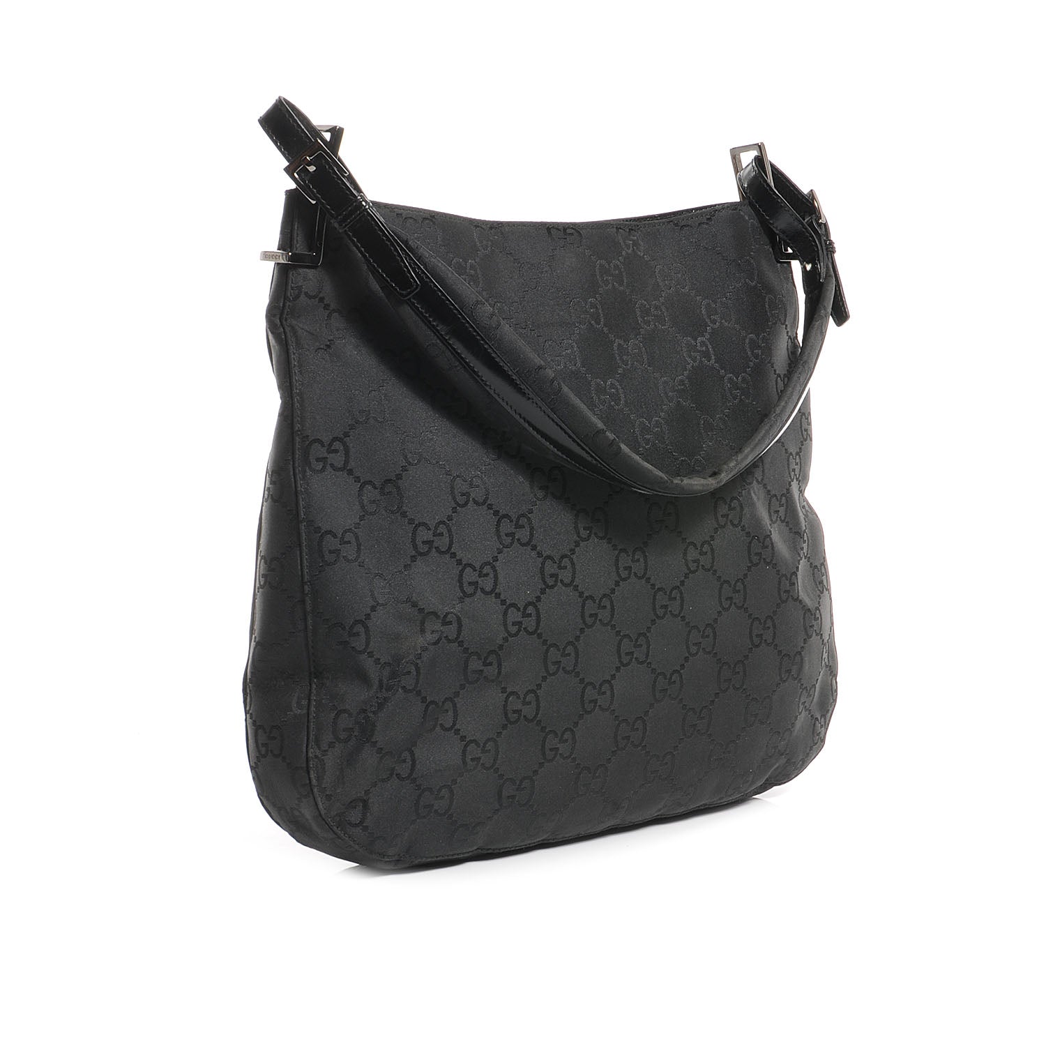 Gucci Nylon Monogram Shoulder Bag Black 3 of 7