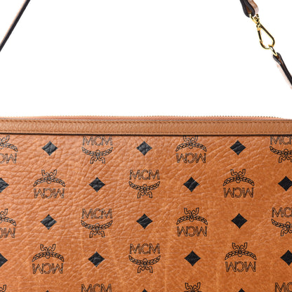 MCM Visetos Medium Stark Wristlet Pouch Cognac 11 of 11