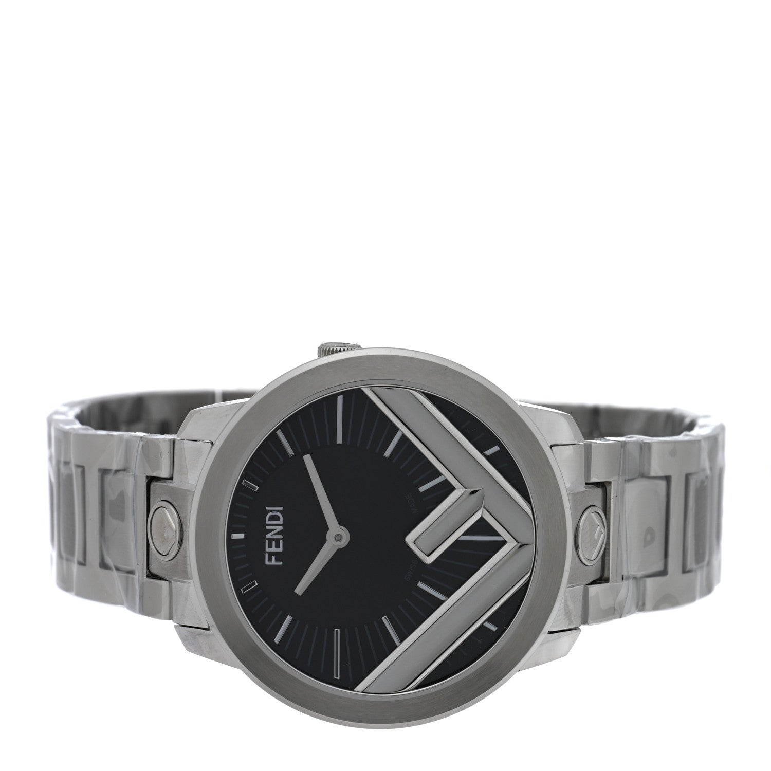 Fendi Stainless Steel 36mm Run Away Quartz Watch Black 2 of 5