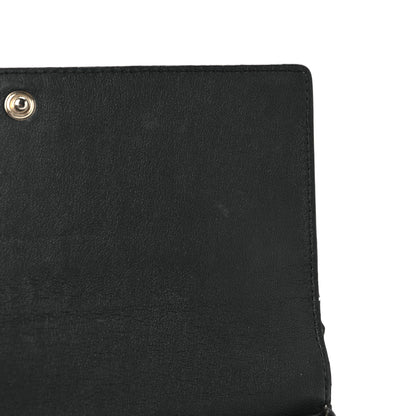 Givenchy Textured Coated Canvas Magnolia and Moth Flap Wallet Black 12 of 13