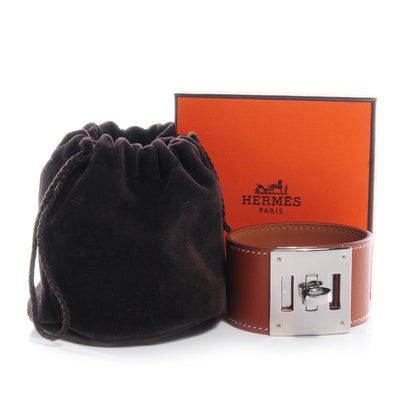Hermes Natural Barenia Kelly Dog Cuff 40 8 of 8