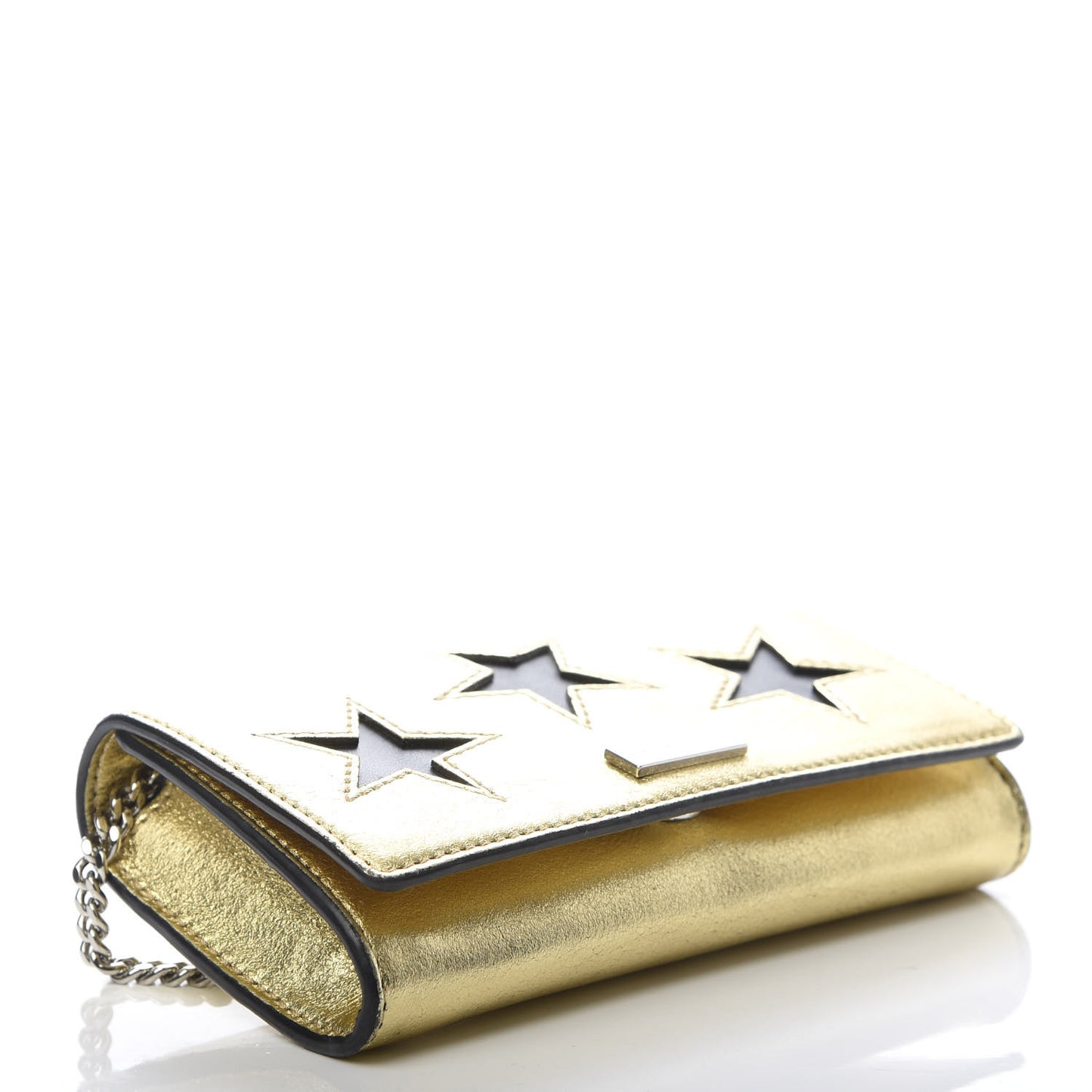 Metallic Alter Nappa Star Flap Shoulder Bag Gold