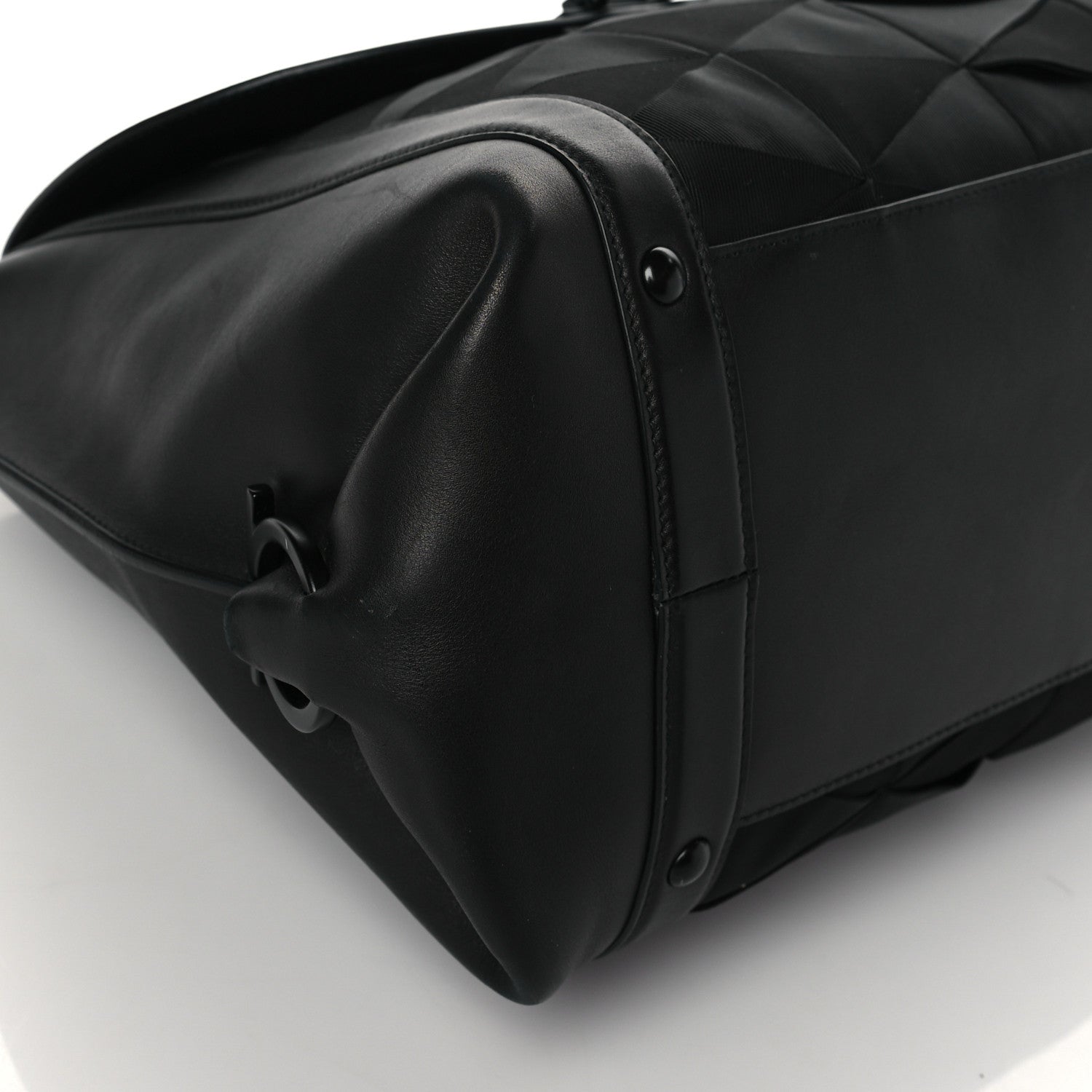 Salvatore Ferragamo Calfskin Nylon Suzanna Gancini Satchel Black 8 of 9
