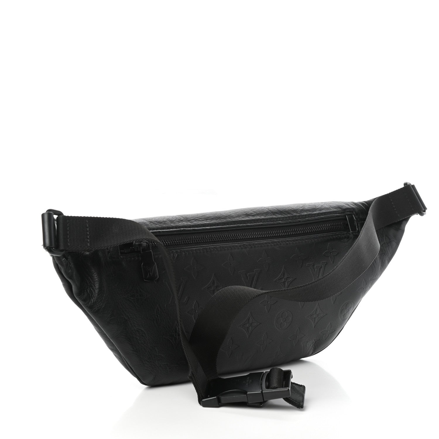 Louis Vuitton Calfskin Monogram Shadow Discovery Bumbag Black 3 of 9