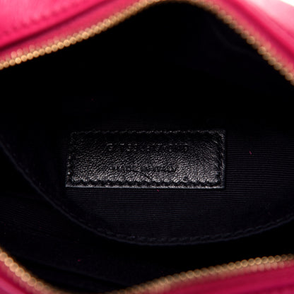 Saint Laurent Calfskin Matelasse Monogram Lou Belt Bag Bright Pink 7 of 9