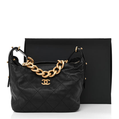 Chanel Calfskin Quilted Daily Hobo Black 10 of 10