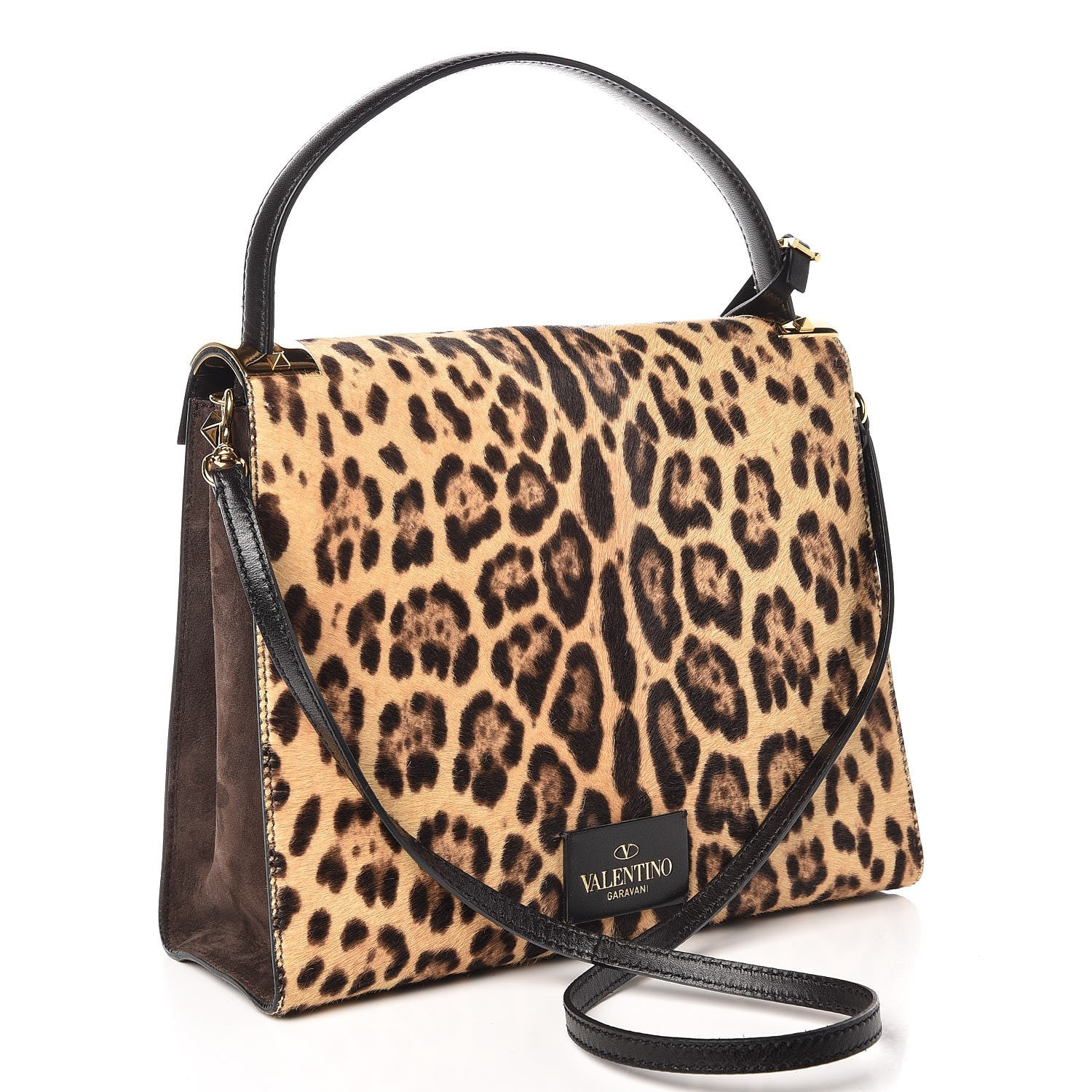 Valentino Garavani Calf Hair My Rockstud Frame Bag Leopard 12 of 23