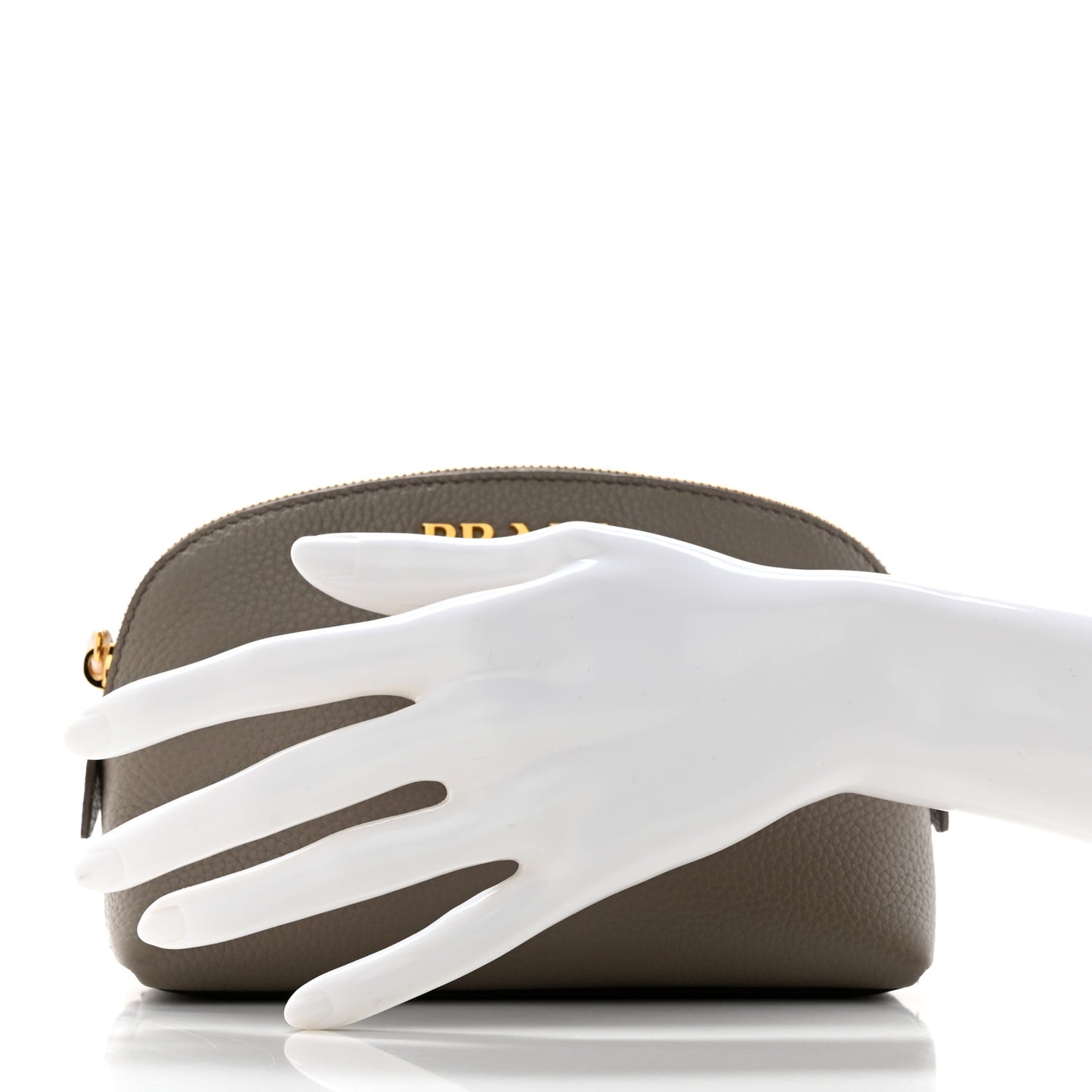 Vitello Daino Cosmetic Pouch Argilla