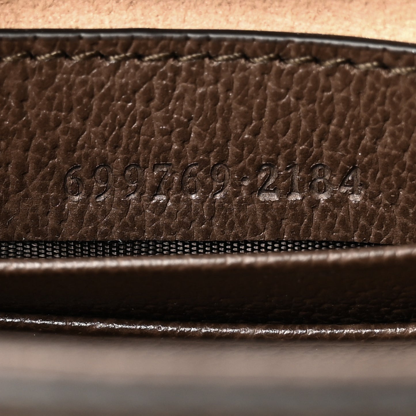 GG Supreme Monogram Web Ophidia Wristlet Brown