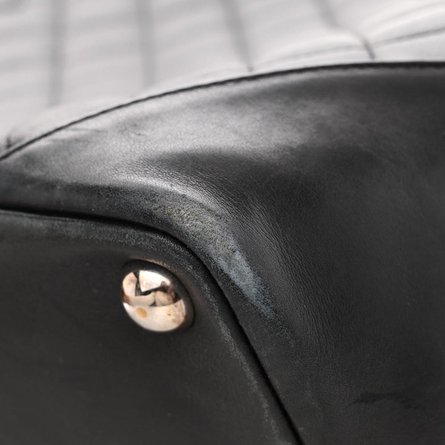 Calfskin Quilted Large Cambon Tote Black