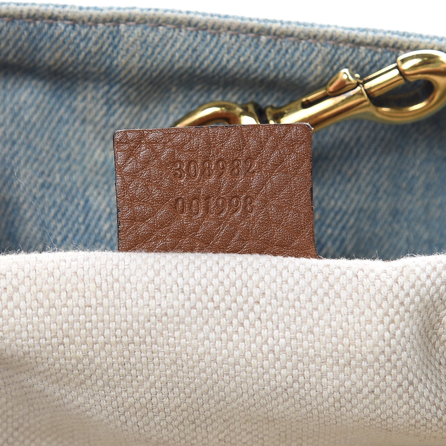 Denim Medium Soho Chain Shoulder Bag Blue