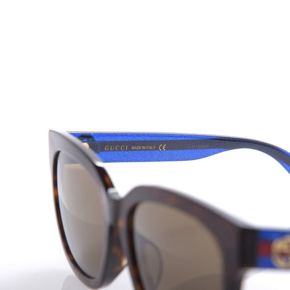 Gucci Square Frame Glitter Sunglasses GG0034SA Tortoise Blue 6 of 6