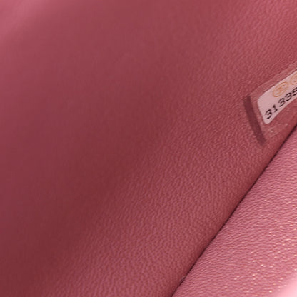 Chanel Iridescent Lambskin Quilted Mini Top Handle Rectangular Flap Pink 6 of 9