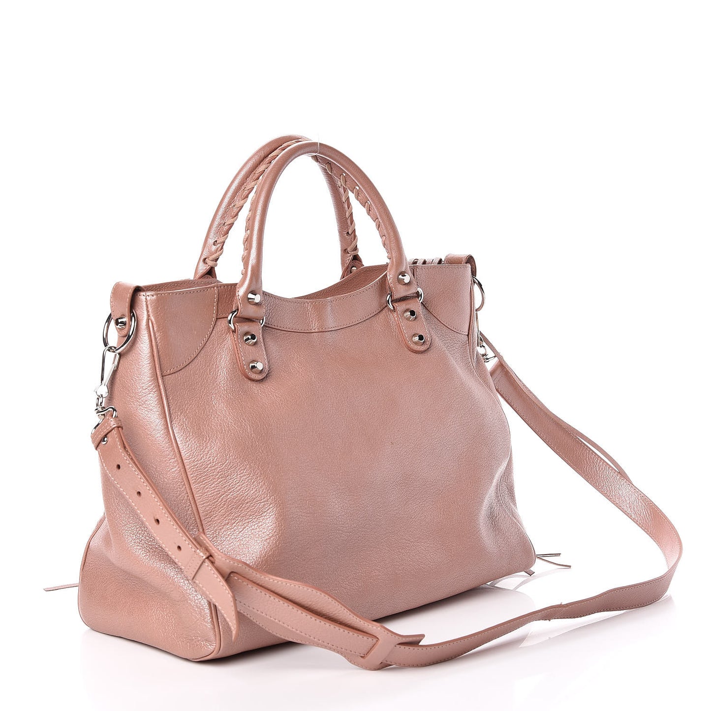 Pearlescent Goatskin Classic Palladium Hardware Velo Rose Rose Light