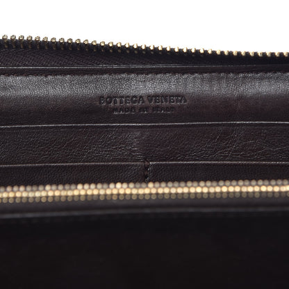 Bottega Veneta Nappa Intrecciato Zip Around Wallet Ebano 6 of 12