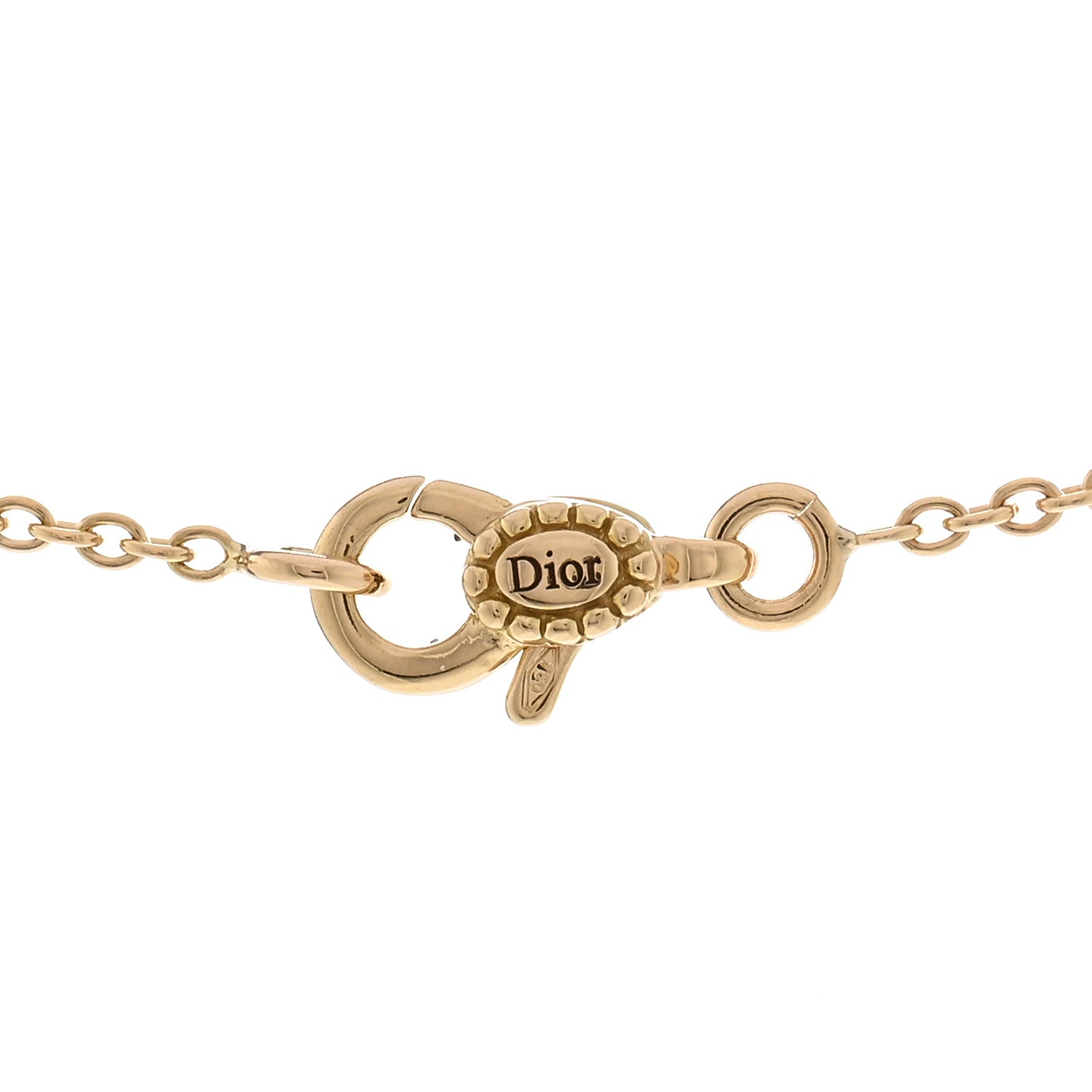Christian Dior 18K Yellow Gold Diamond Dioramour Pendant Necklace 5 of 6