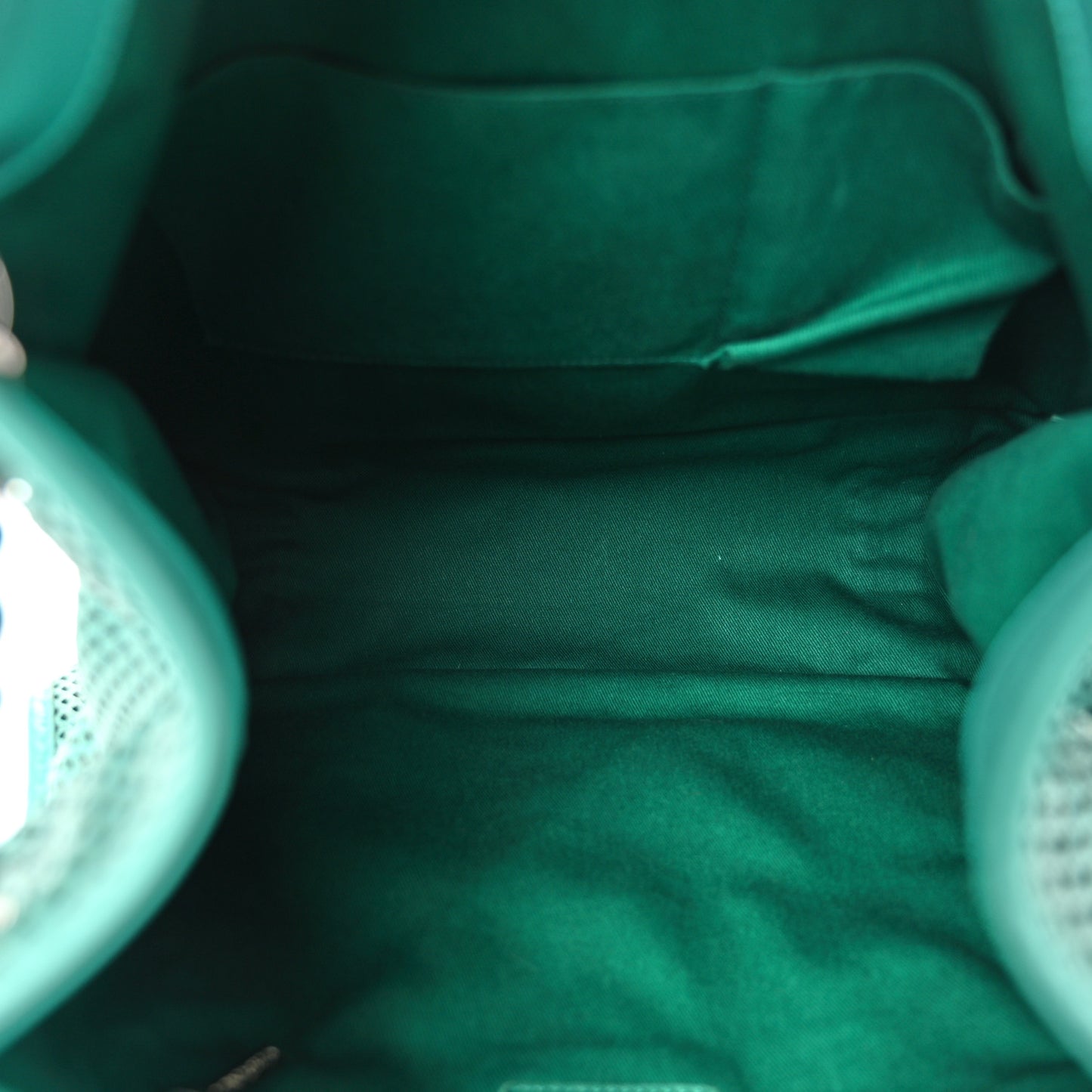 Calfskin Perforated Up In The Air North South Tote Green