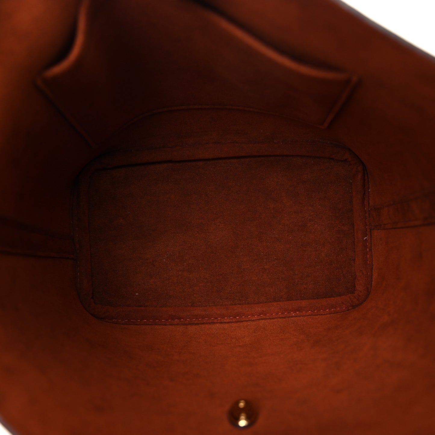 Calfskin Lock and Walk Bucket Cognac