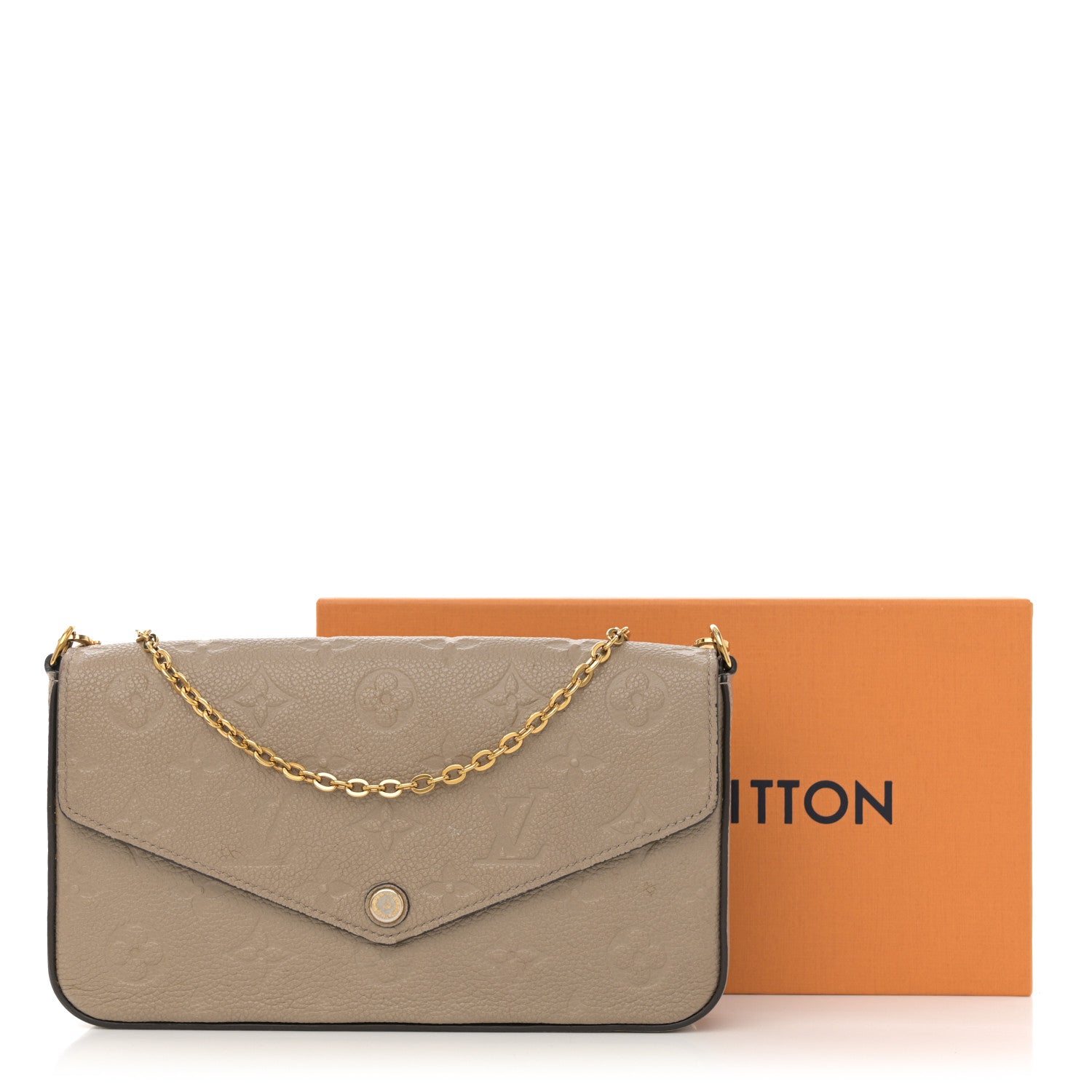 Louis Vuitton Empreinte Pochette Felicie Chain Wallet Tourterelle 14 of 14