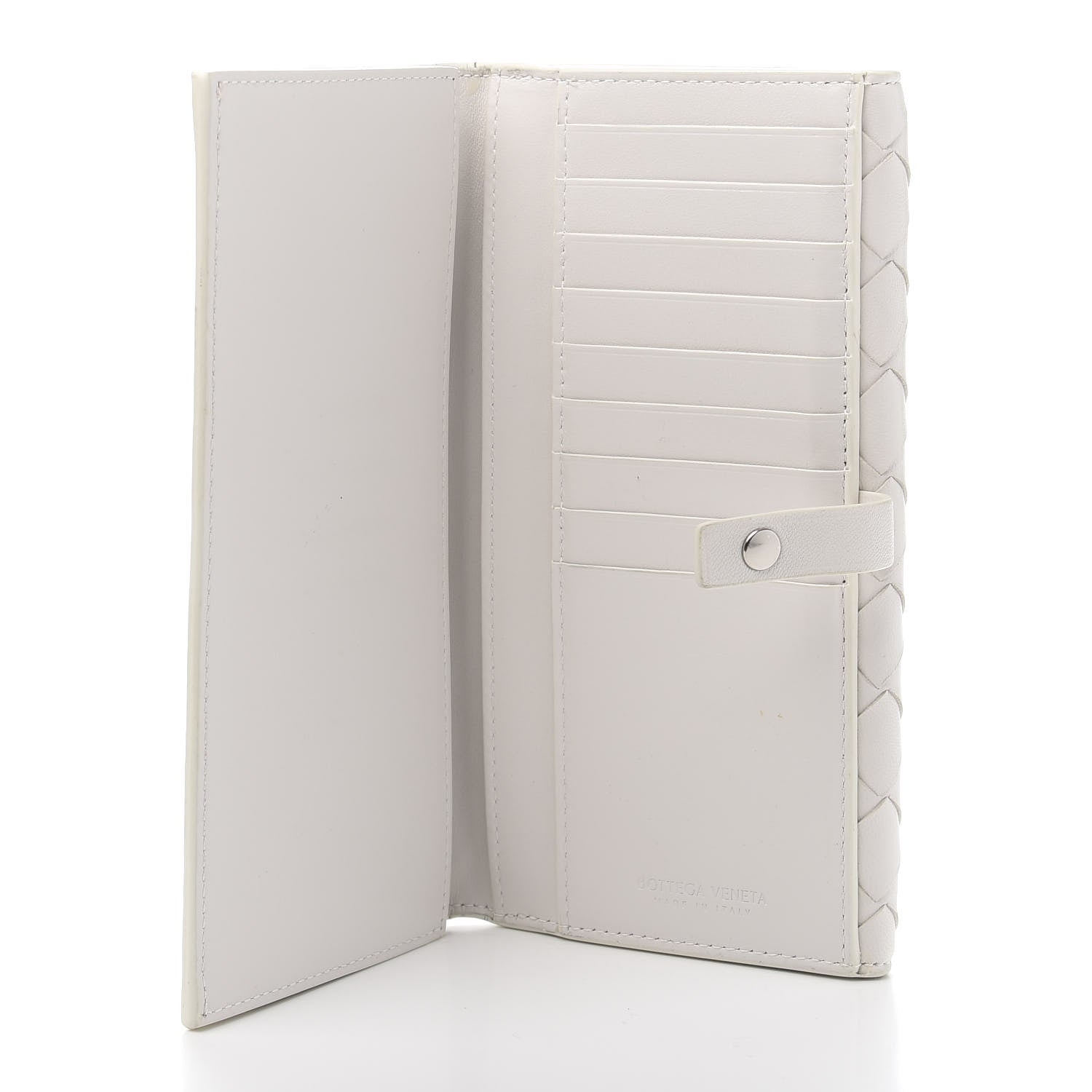 Bottega Veneta Nappa Intrecciato Continental Snap Wallet White 5 of 11
