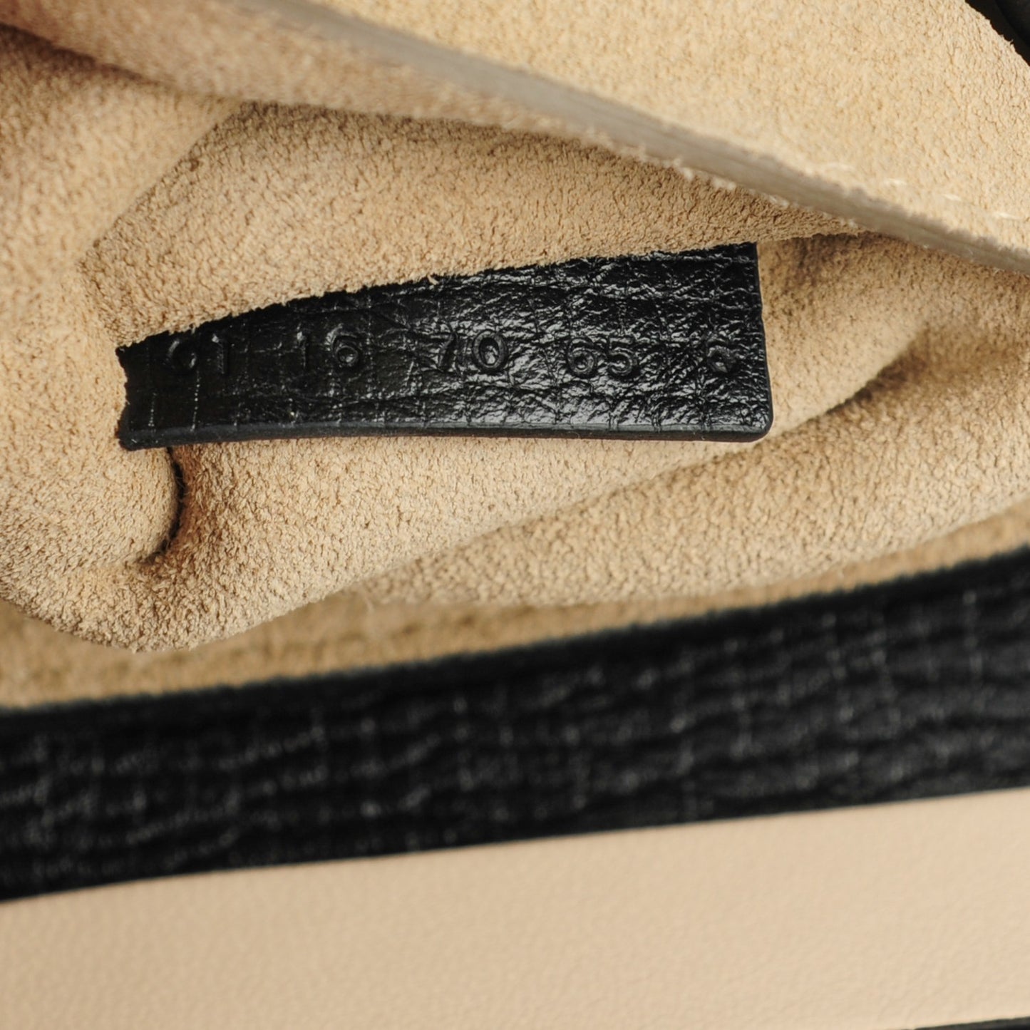 Grained Calfskin Lambskin Mini Bi-Color Drew Shoulder Bag Black Cream
