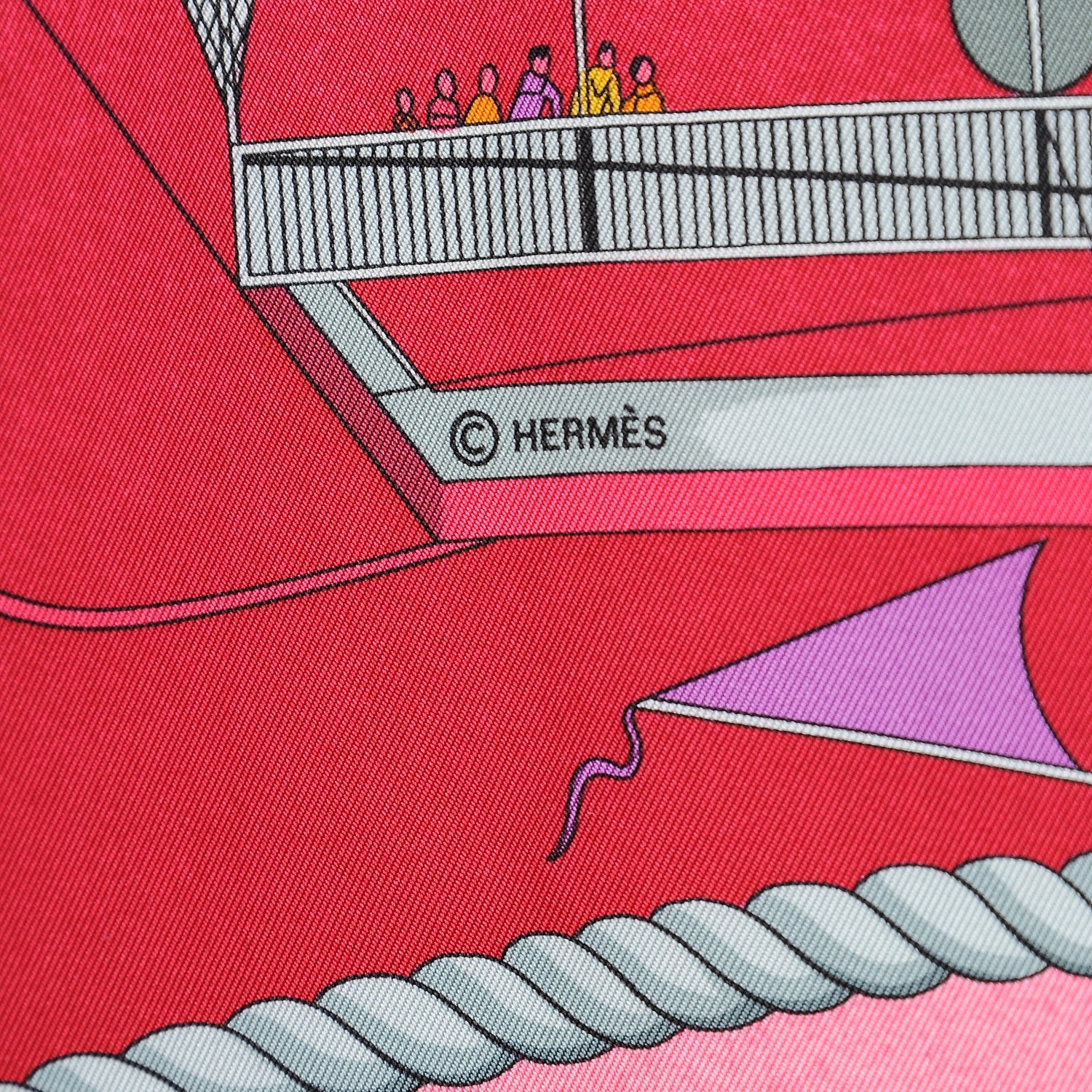 Hermes Silk Les Folies Du Ciel Scarf 90 6 of 7