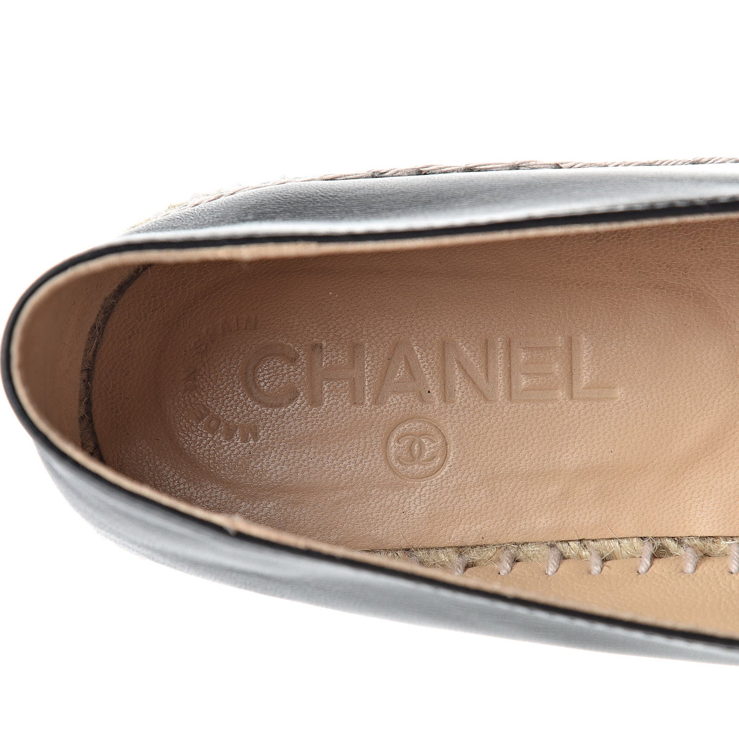 Chanel Lambskin CC Espadrilles 38 Black 9 of 10