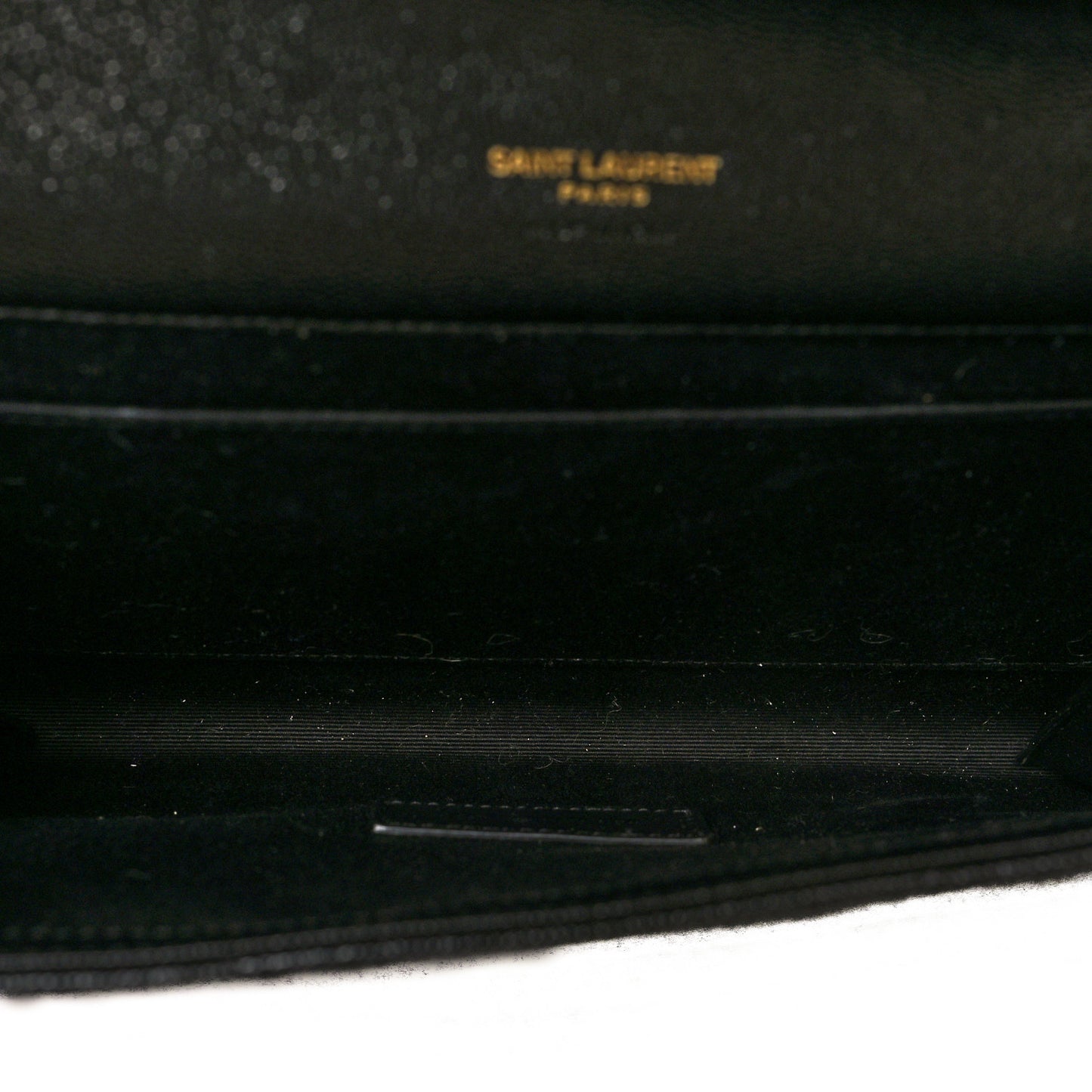 Grain De Poudre Matelasse Chevron Monogram Envelope Clutch Black