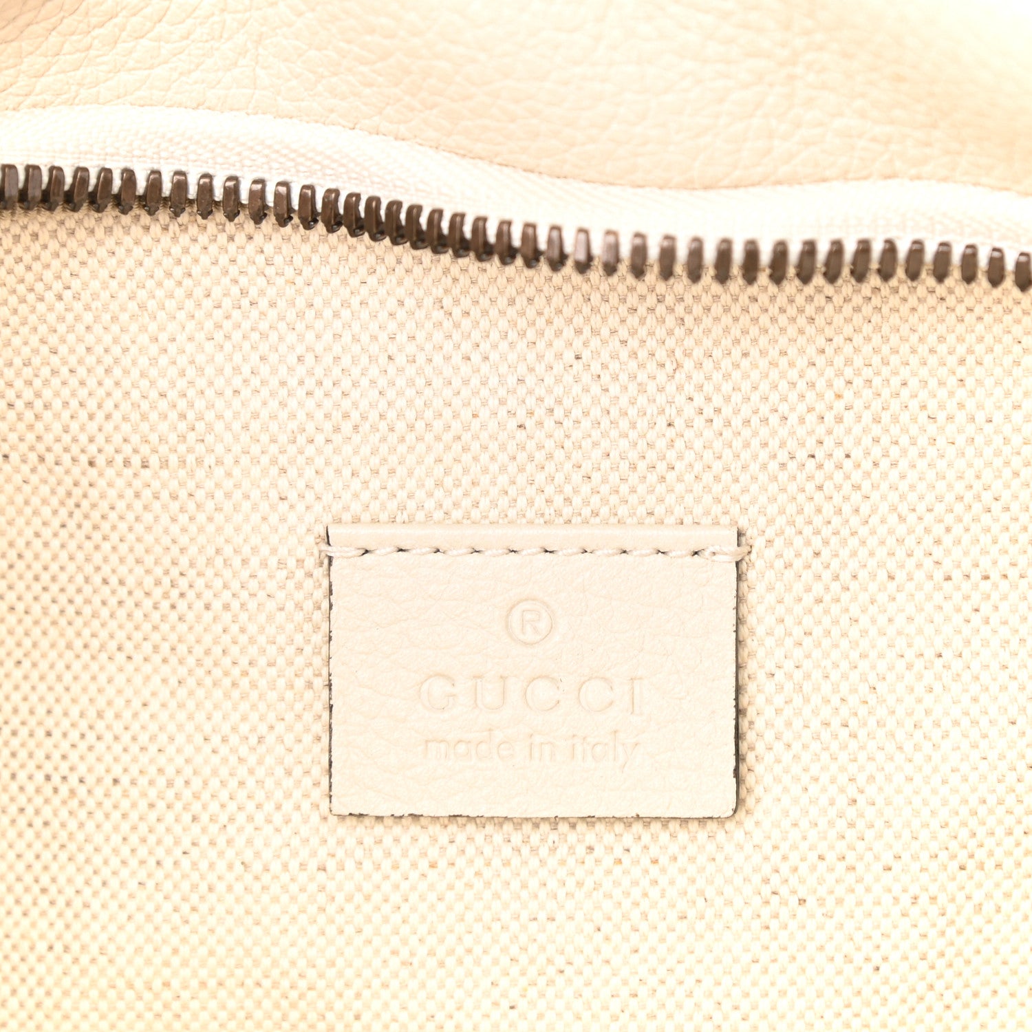 Gucci Grained Calfskin Logo Belt Bag White 6 of 11