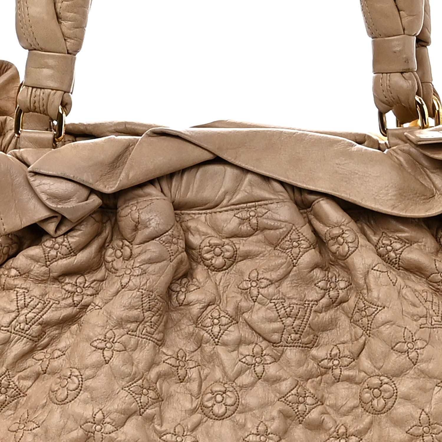 Louis Vuitton Lambskin Olympe Stratus GM Beige 8 of 14