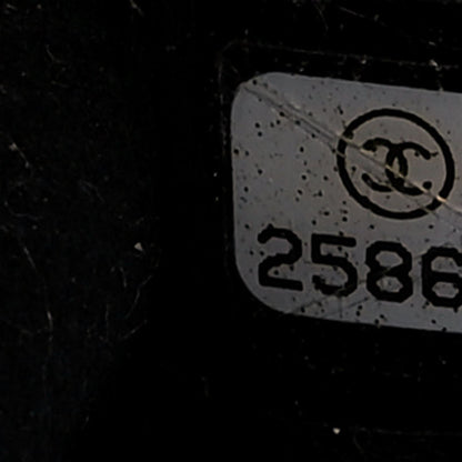 Chanel Coated Canvas Camellia Large Shopping Tote Black Beige 9 of 10