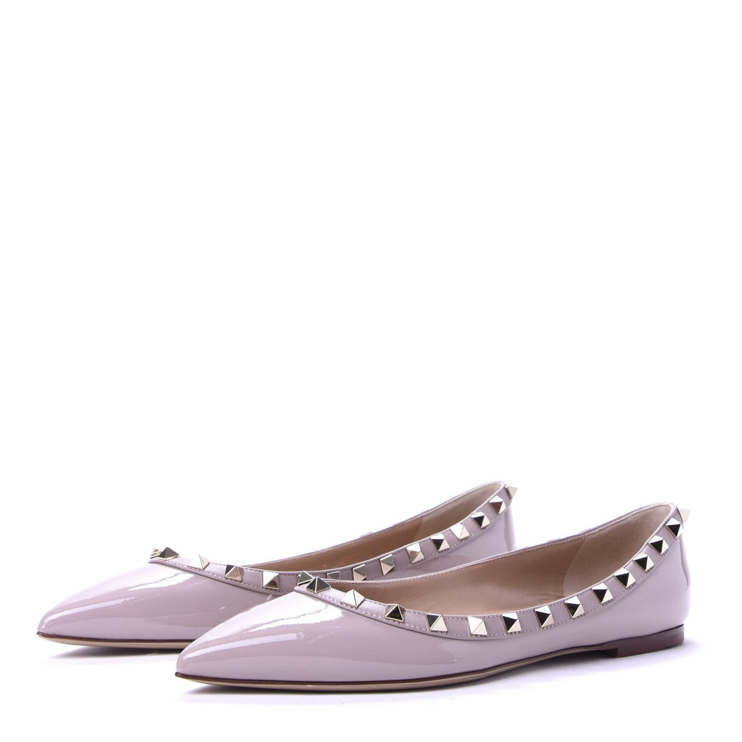 Patent Rockstud Ballerina Flats 37 Poudre