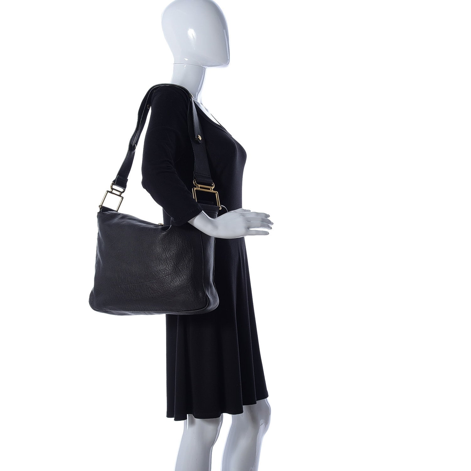 Chloe Sheepskin Vanessa Chain Shoulder Bag Black 2 of 23