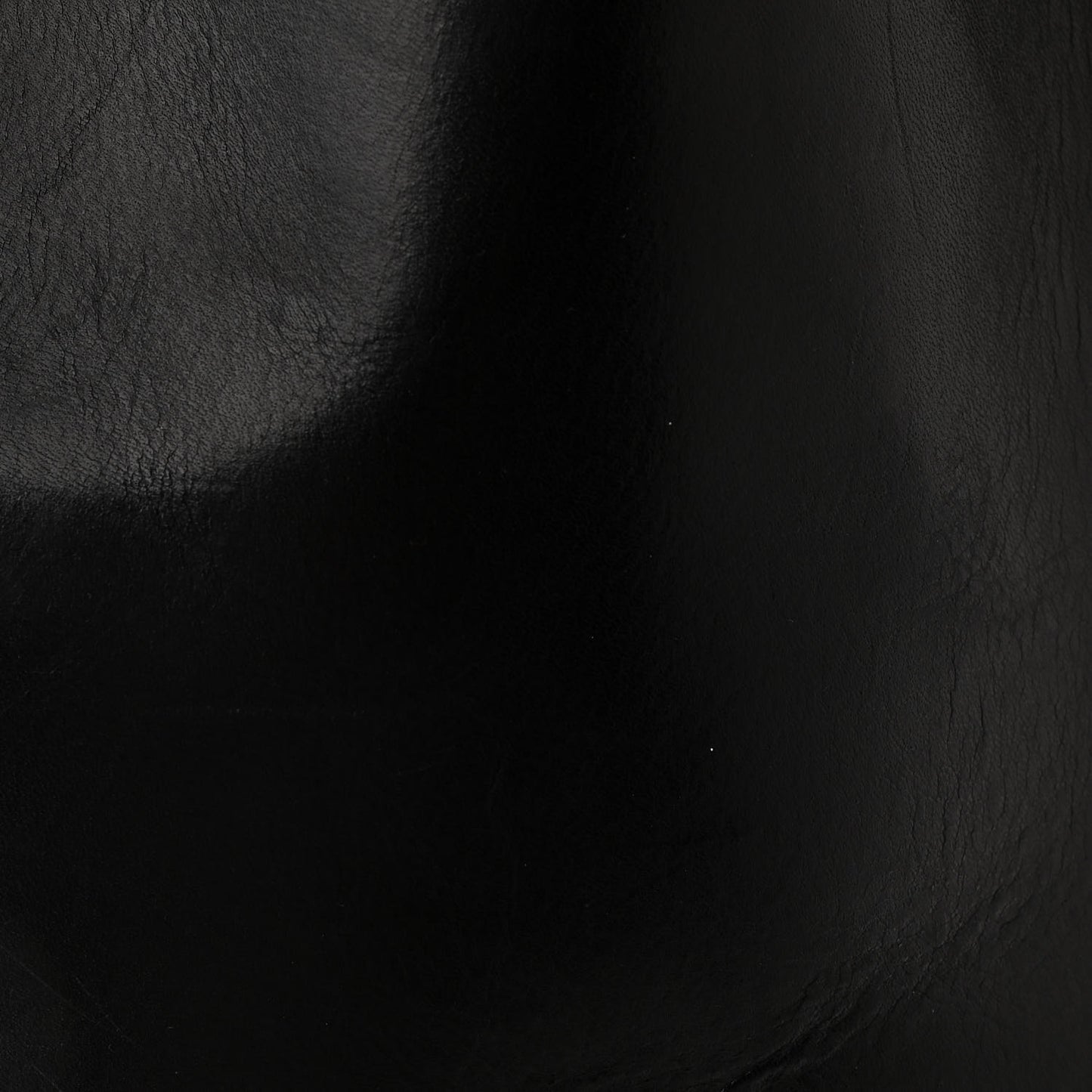 Vegetable Tanned Calfskin Bucket Bag Black Flamma