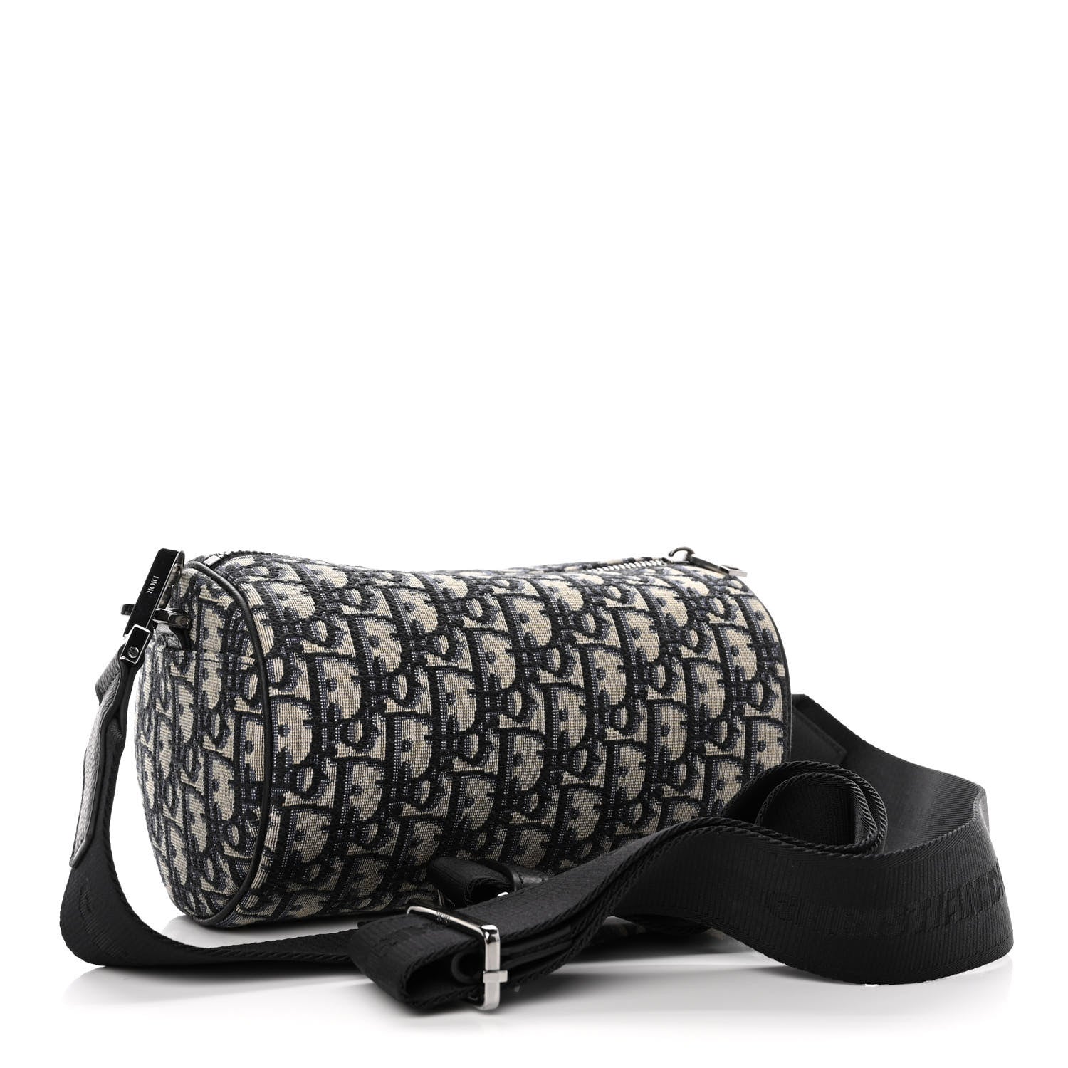 Christian Dior X KENNY SCHARF Oblique Canvas Embroidered Patches Roller Messenger Bag Charcoal 3 of 9