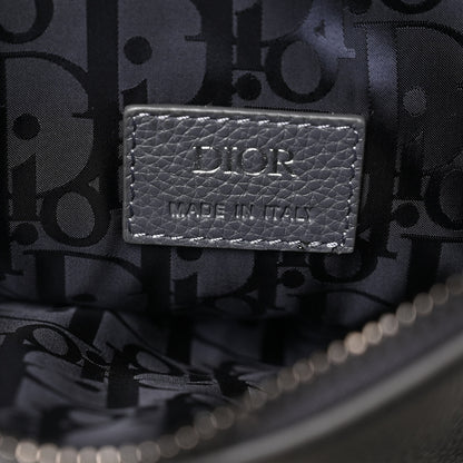 Christian Dior Calfskin Atelier Signature Print Mens Saddle Bag Grey 5 of 10